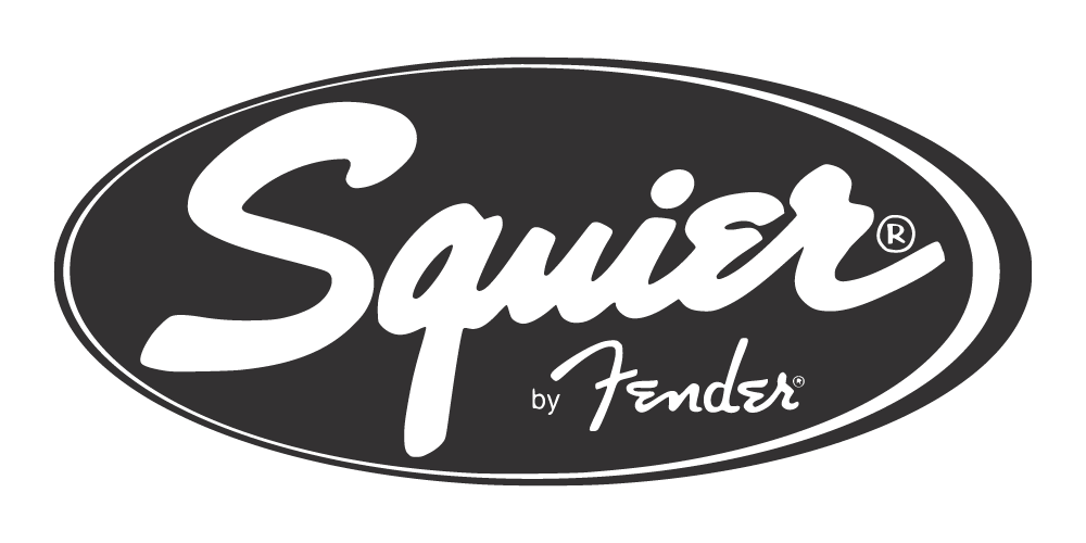 Squier logo – affordable electric and acoustic guitars by Fender
