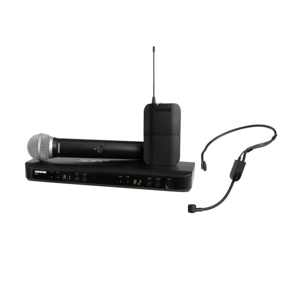 Shure BLX1288/P31 – Wireless Combo System with PG58 Handheld Microphone and PGA31 Headset