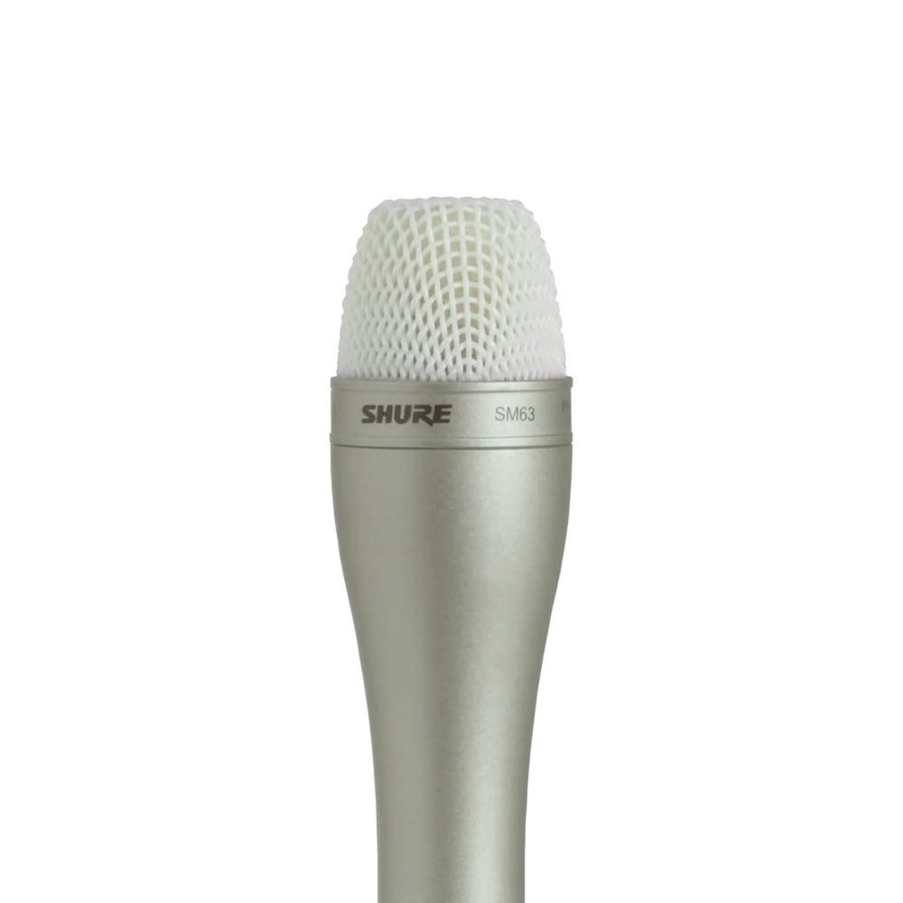 Shure SM63 – Omnidirectional Dynamic Microphone (5.7”) for Broadcast, Interview & Public Address Applications