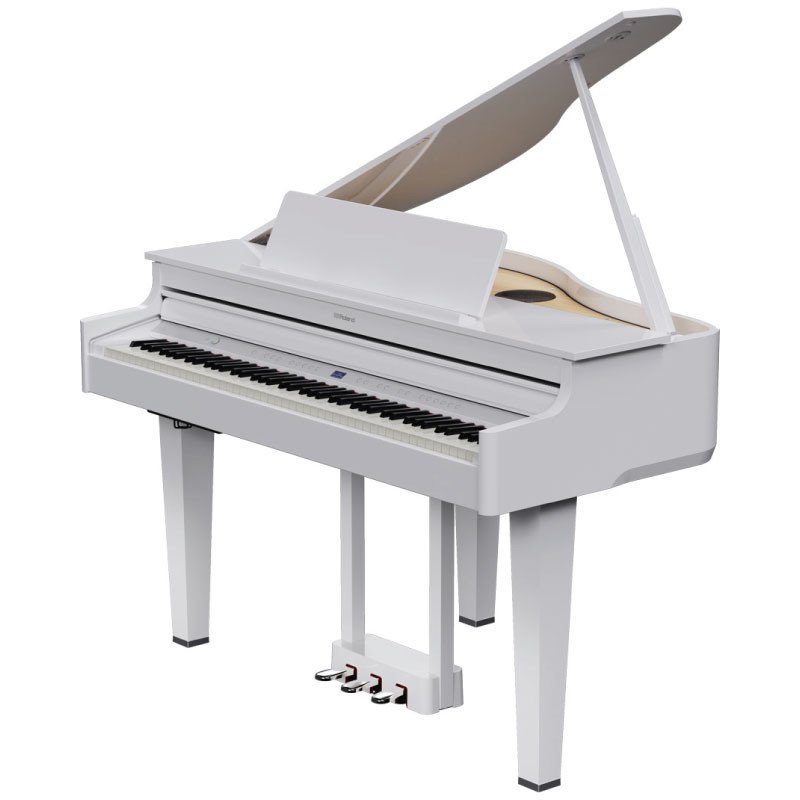 Roland GP-6-PW – Premium Polished White Digital Grand Piano with SuperNATURAL Sound, PHA-50 Keybed & Advanced Multi-Speaker System