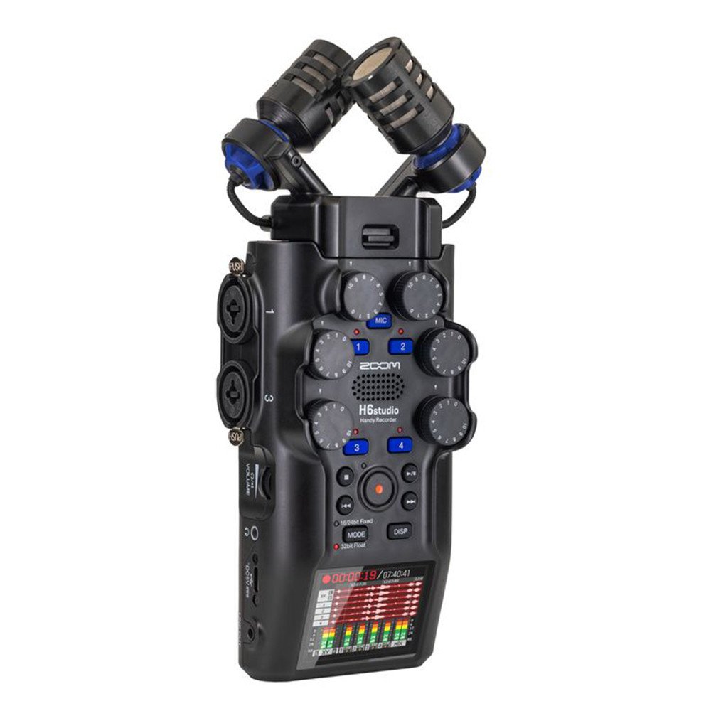 Zoom H6 Studio Handheld Recorder – 6-Track Portable Audio Recorder with Interchangeable Microphone Capsules and Multi-Track Recording