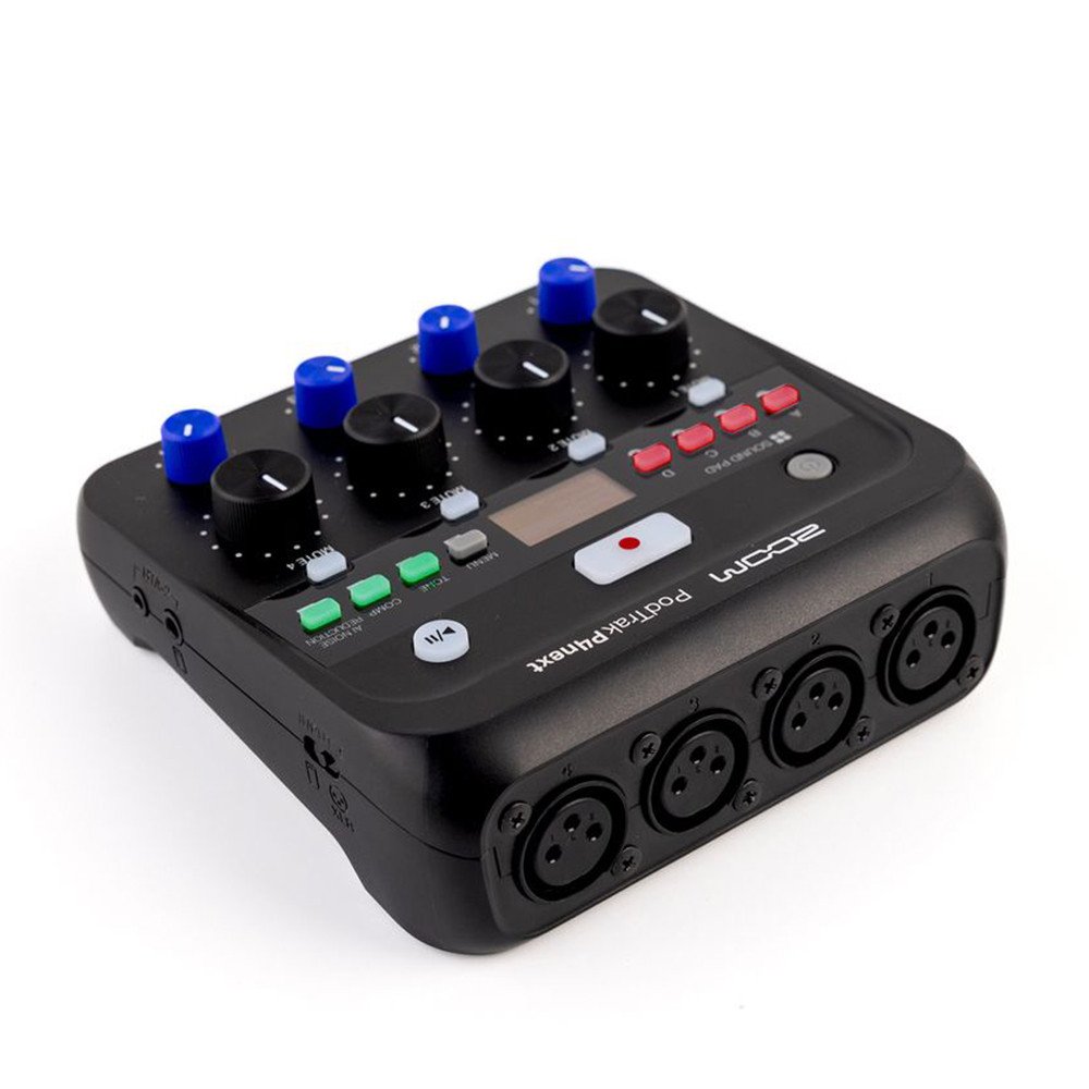 Zoom PodTrak P4NEXT Audio Interface – 4-Channel Portable Podcast & Streaming Recorder with XLR Inputs, 48kHz/24-bit, USB-C Interface & 4 Headphone Outputs
