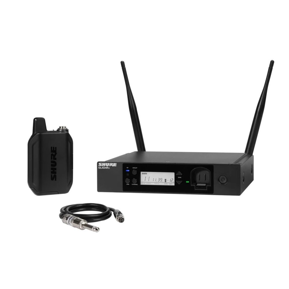 Shure GLXD14R+ – Digital Wireless Rack System with WA302 Instrument Cable