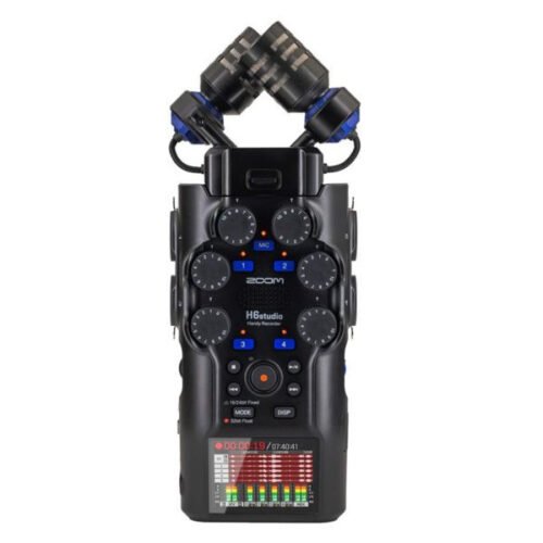 Zoom H6 Studio Handheld Recorder – 6-Track Portable Audio Recorder with Interchangeable Microphone Capsules and Multi-Track Recording