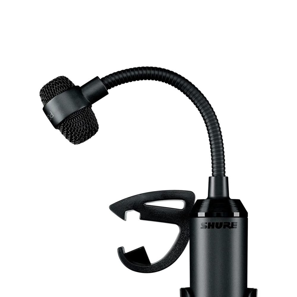 Shure PGA98D-XLR – Cardioid Condenser Drum Microphone with Gooseneck Mount and XLR Cable for Snare, Toms & Percussion