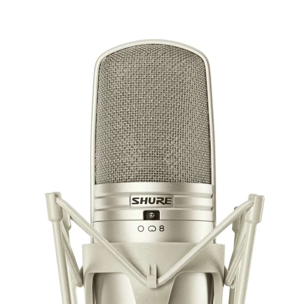Shure KSM44A/SL – Multi-Pattern Large Dual-Diaphragm Side-Address Condenser Microphone for Studio, Vocal & Instrument Recording (Silver Finish)