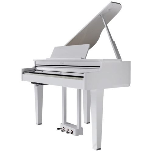 Roland GP-6-PW – Premium Polished White Digital Grand Piano with SuperNATURAL Sound, PHA-50 Keybed & Advanced Multi-Speaker System