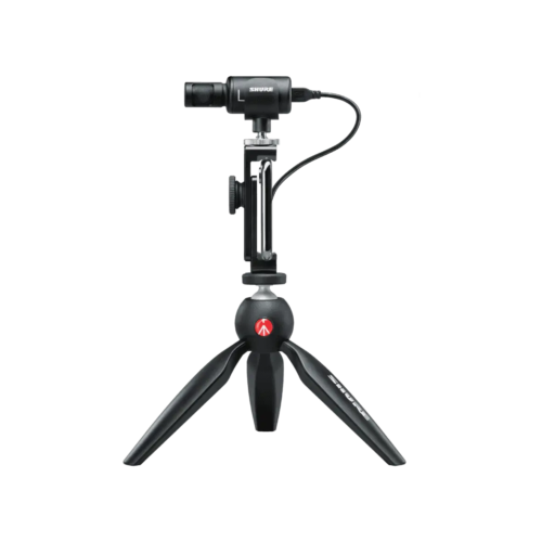 f6263ef7269c4465a2d6cc3a1d7ba517.png Shure MV88+DIG-VIDKIT – MV88+ Video Kit with Digital Stereo Condenser Microphone, Manfrotto PIXI Tripod & Phone Mount for Mobile Recording