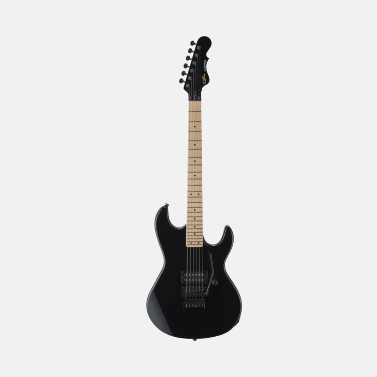 G&L Fullerton Deluxe Rampage 24 – Electric Guitar with Dual Humbuckers and Maple Fingerboard (Jet Black)