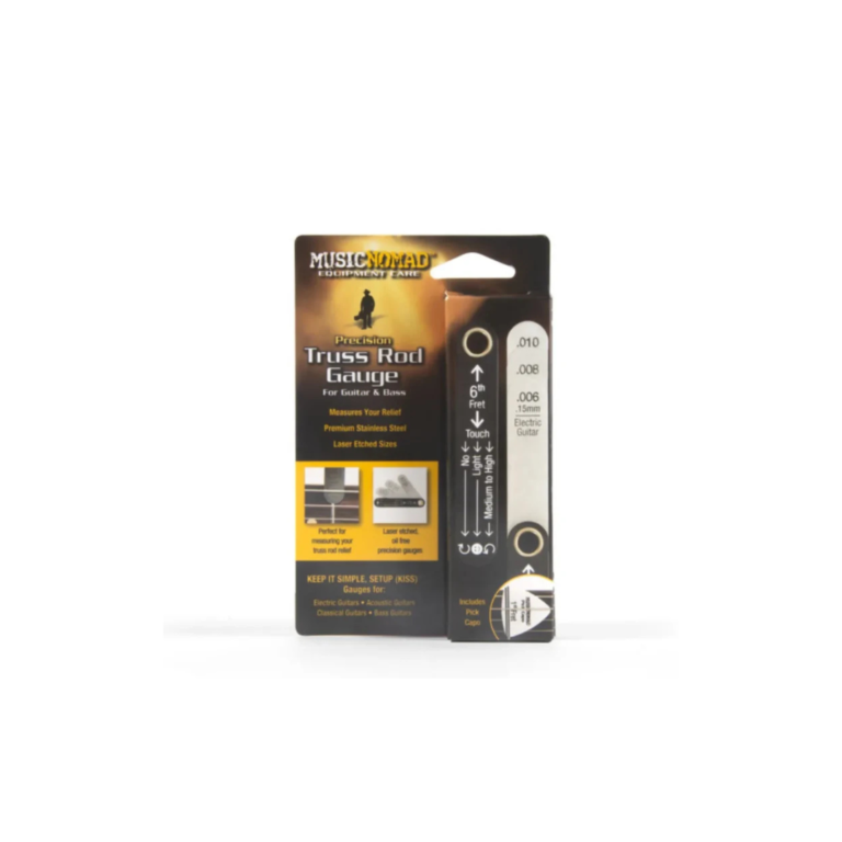 Music Nomad MN612 Truss Rod Neck Relief Measure & Adjust Kit – Precision Gauge, 5 mm Truss Rod Wrench & Pick Capo for Guitar Setup