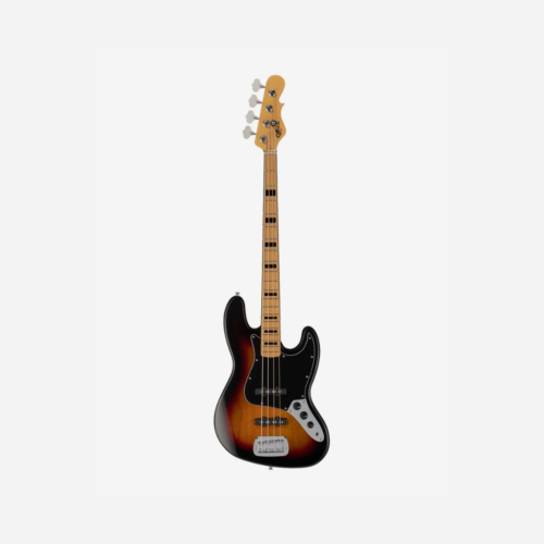 G&L Tribute JB Bass Guitar – 3-Tone Sunburst with Magnetic Field Design Pickups & Classic Jazz Bass Body