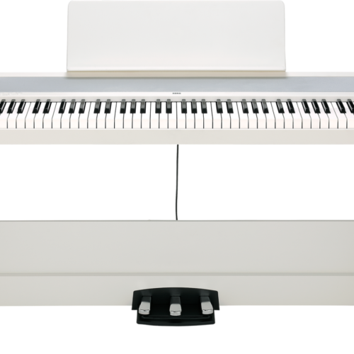 a16b74cafe5fecab241db232e32dc952.png Korg B2 + SP (White) – 88-Key Digital Piano with Weighted Hammer Action, Matching Stand & Triple Pedal Unit