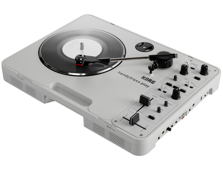 Korg Handytraxx Play – Portable Belt‑Drive Turntable with Built‑In Looper, DJ Effects, Scratch‑Optimized Fader & Battery / AC Power