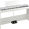 Korg B2 + SP (White) – 88-Key Digital Piano with Weighted Hammer Action, Matching Stand & Triple Pedal Unit