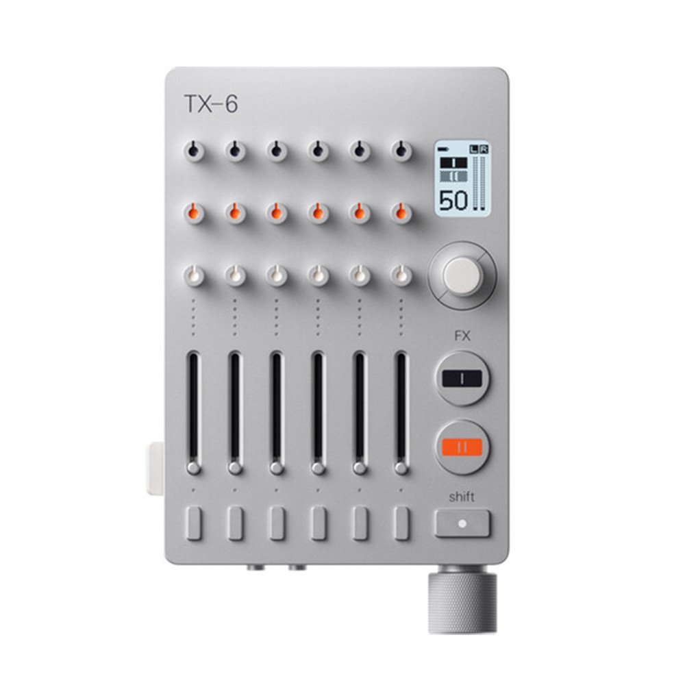 e70abe5ef4909df8b913d149fdde6385.jpeg Teenage Engineering TX-6 – Portable Mixer & Audio Interface with Bluetooth, Dual Microphone Inputs, 6-Channel Mixing & USB-C Connectivity