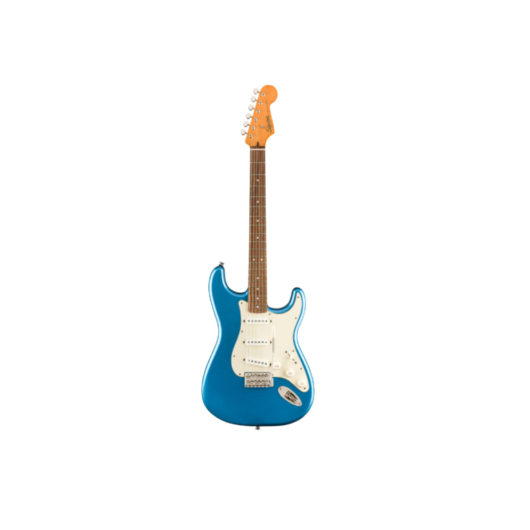 Squier Classic Vibe 60s Stratocaster Electric Guitar, Laurel FB, Lake Placid Blue