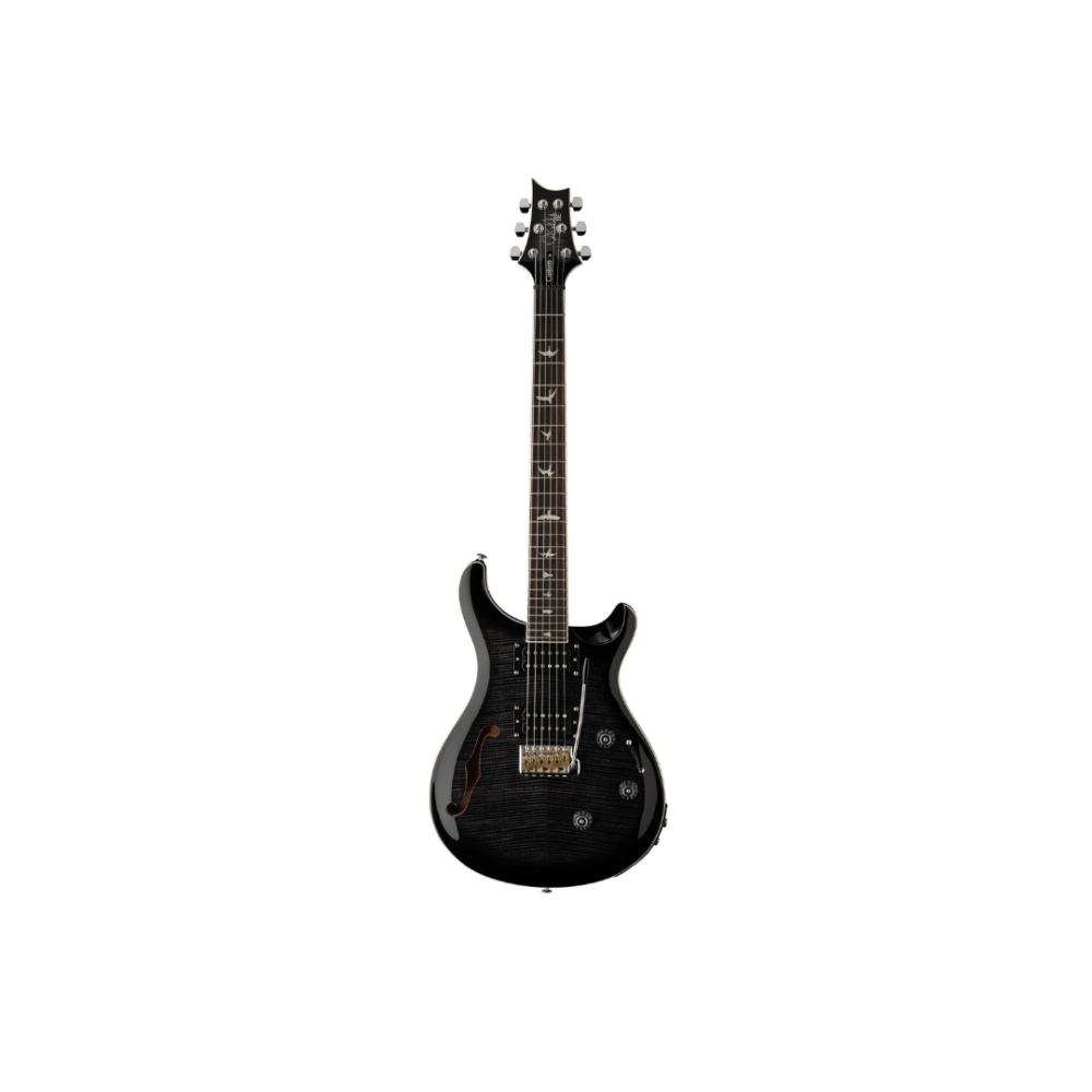 PRS SE Custom 24 Semi-Hollow Piezo – Electric Guitar with Piezo Bridge & Charcoal Burst Finish