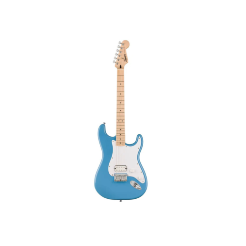 1b6d1fab4db5af5a0494e046b370bbc7.png Squier Limited Ed Sonic Stratocaster HT H Elec Guitar w/White Pickguard, Maple FB, California Blue