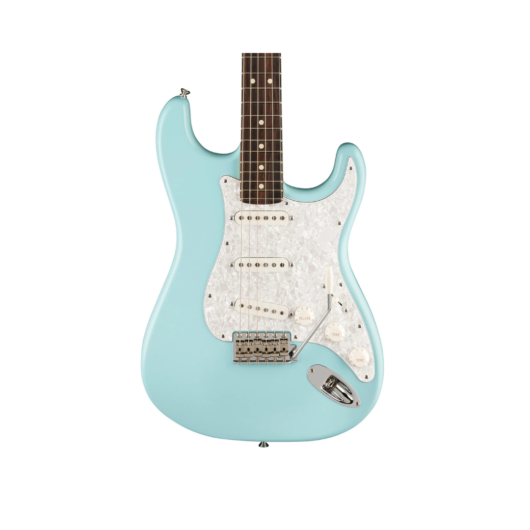 Fender Limited Edition Cory Wong Stratocaster Electric Guitar – Rosewood Fingerboard, Daphne Blue with Noiseless Pickups