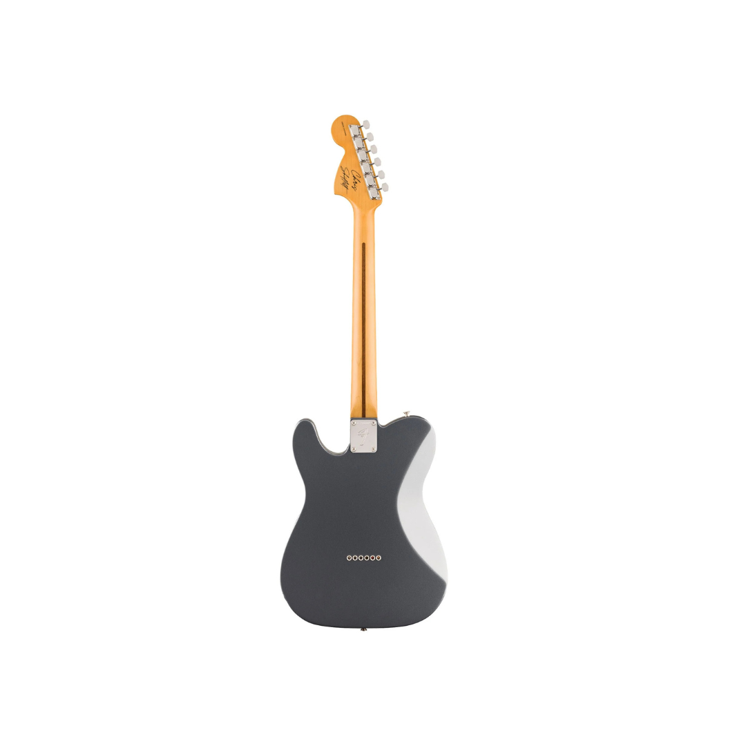 Fender Chris Shiflett Cleaver Telecaster Deluxe Electric Guitar – Rosewood Fingerboard, Charcoal Frost Metallic with Wide-Range Humbucker Pickups