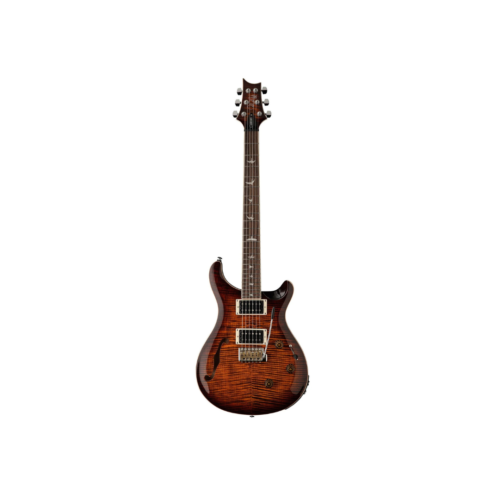 PRS SE Custom 24 Semi-Hollow Piezo – Electric Guitar with Piezo Bridge & Orange Tiger Smokeburst Finish