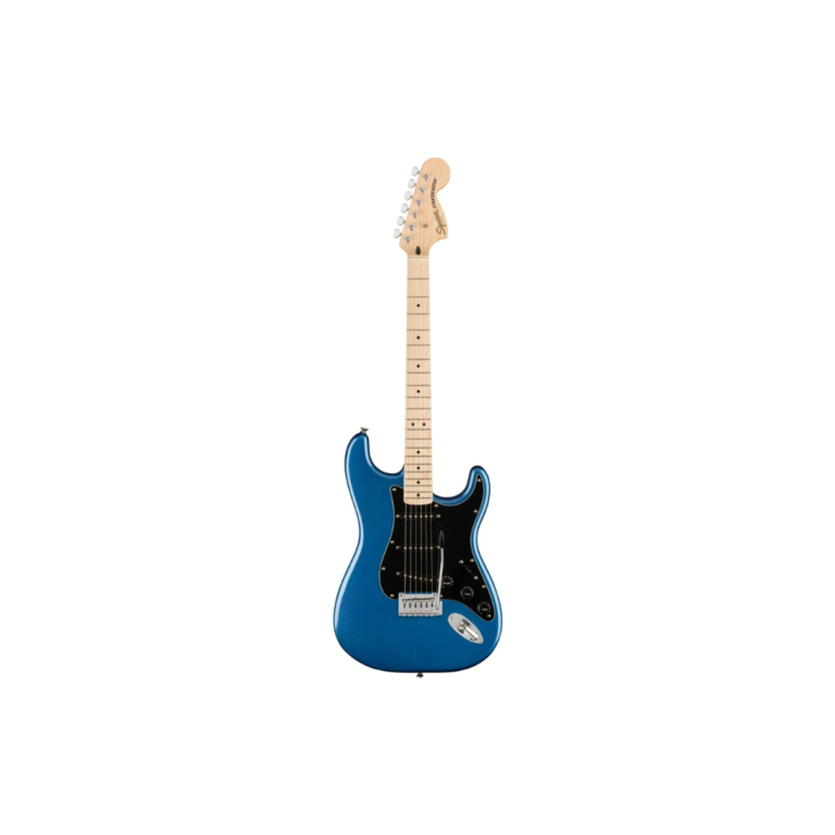 3e776565845f254b6b33580122882457.png Squier Affinity Series Stratocaster Electric Guitar, Maple FB, Lake Placid Blue