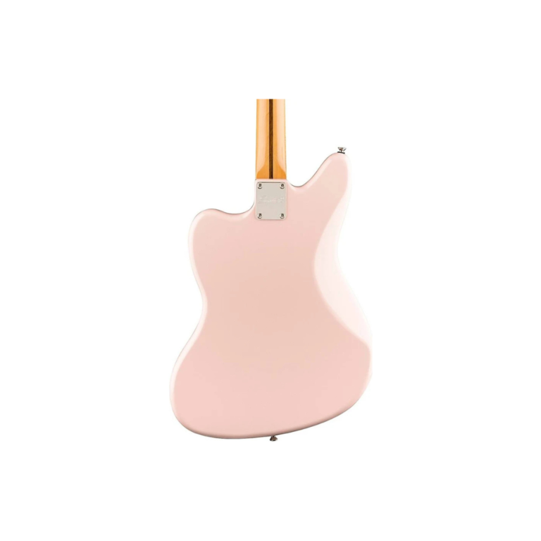 Squier FSR Classic Vibe 70s Jaguar Electric Guitar, Laurel FB, Shell Pink