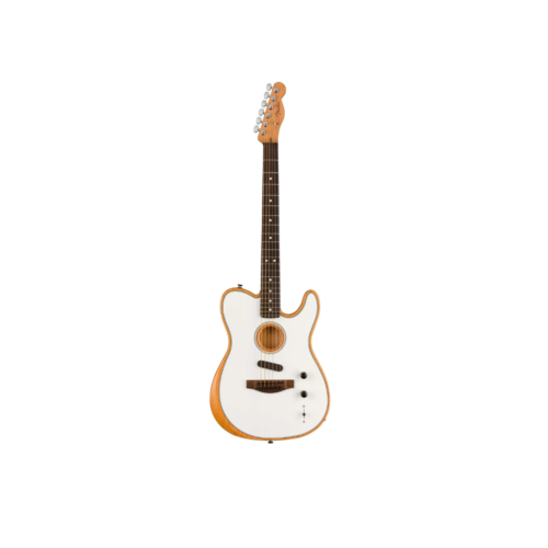 Fender Acoustasonic Player Telecaster Electric Guitar, Arctic White