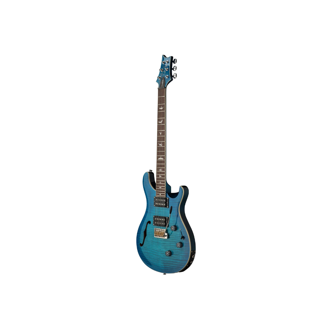 PRS SE Custom 24 Semi-Hollow Piezo – Electric Guitar with Piezo Bridge & Lake Blue Finish