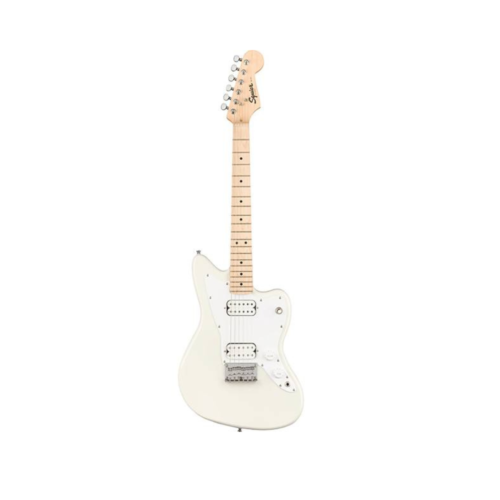 Squier Mini Jazzmaster HH Electric Guitar, Maple FB, Olympic White