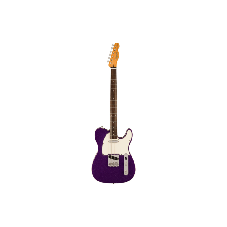Squier Classic Vibe Baritone Custom Telecaster Guitar, Indian Laurel FB, Purple Sparkle