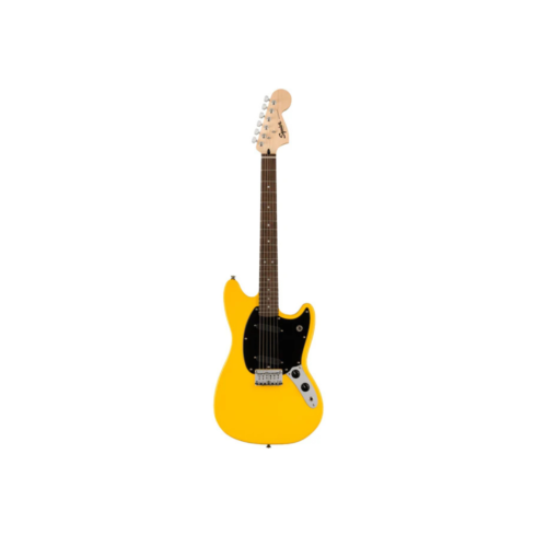 Squier FSR Sonic Mustang Electric Guitar w/Black Pickguard, Laurel FB, Graffiti Yellow
