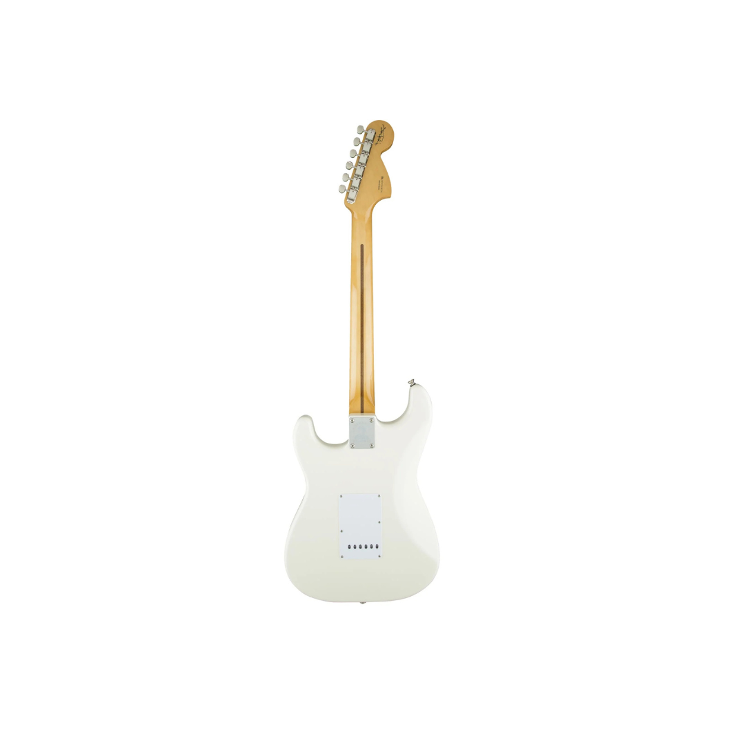 Fender Jimi Hendrix Stratocaster Electric Guitar – Maple Fingerboard, Olympic White with Vintage-Style Single-Coil Pickups