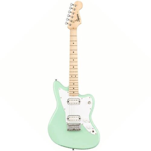 Squier Mini Jazzmaster HH Electric Guitar, Maple FB, Surf Green