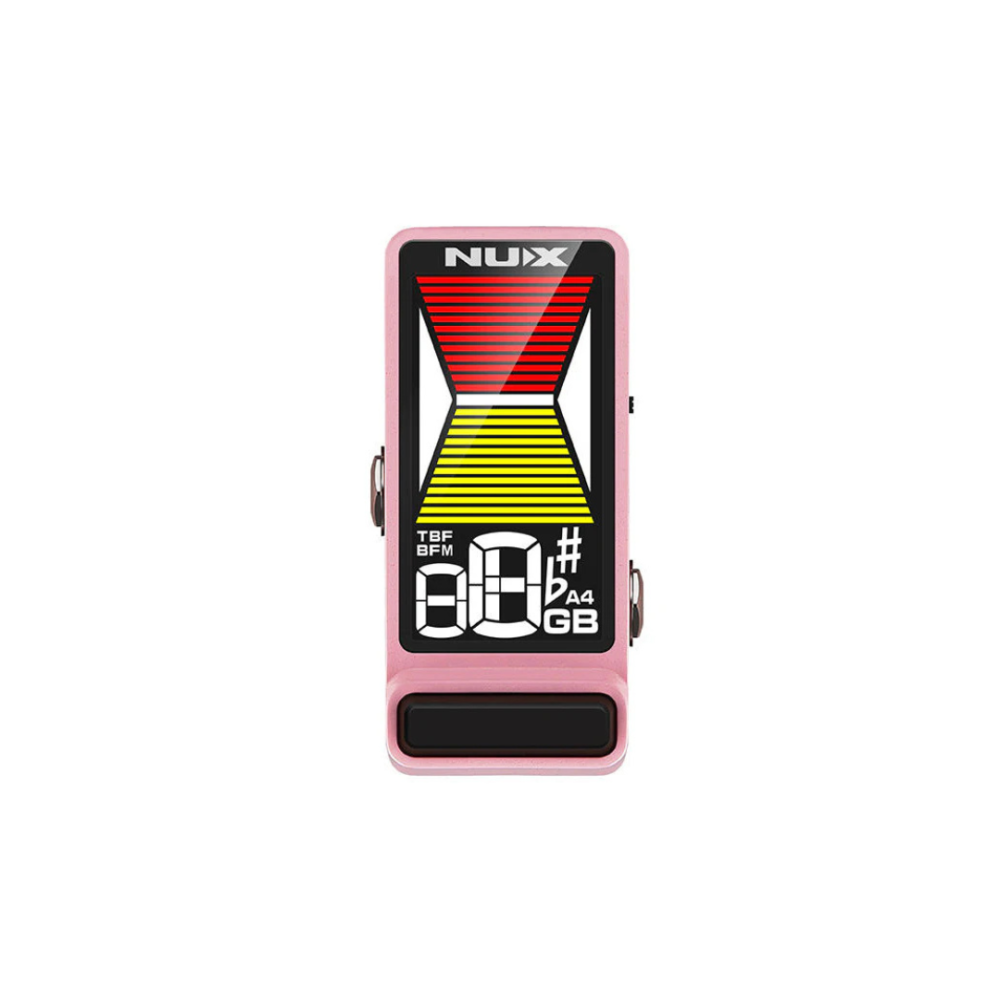 NUX NTU-3 Flow Tune – True & Buffered Bypass Mini Guitar Pedal Tuner in Pink (NTU3)