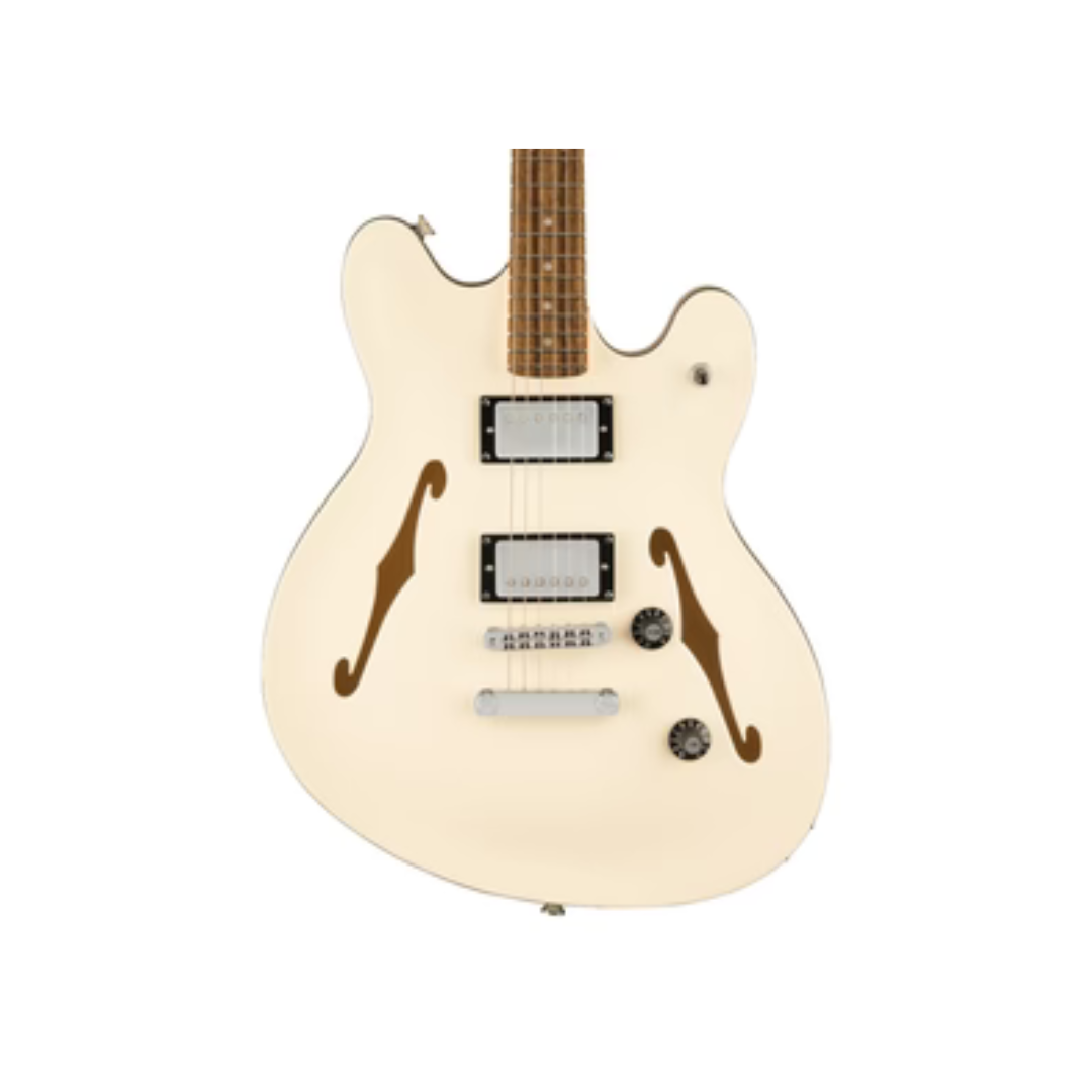 Squier Affinity Series Starcaster Deluxe Electric Guitar, Laurel FB, Olympic White