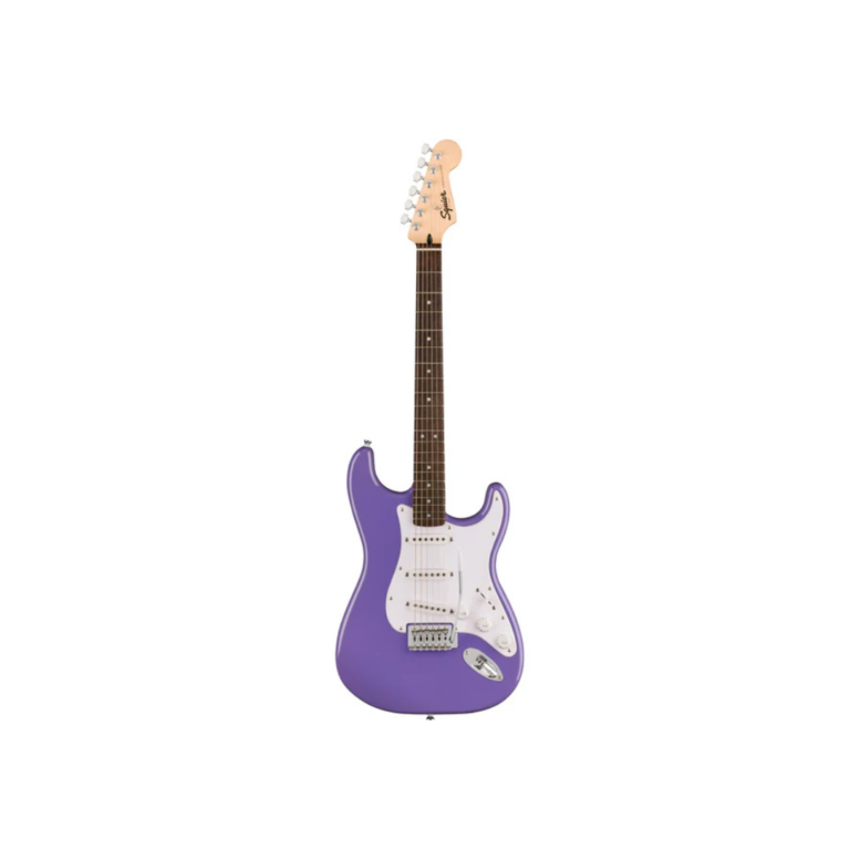 96323ec8ca48f9c2b37f5002a9aef889.png Squier Sonic Stratocaster Electric Guitar w/White Pickguard, Laurel FB, Ultraviolet