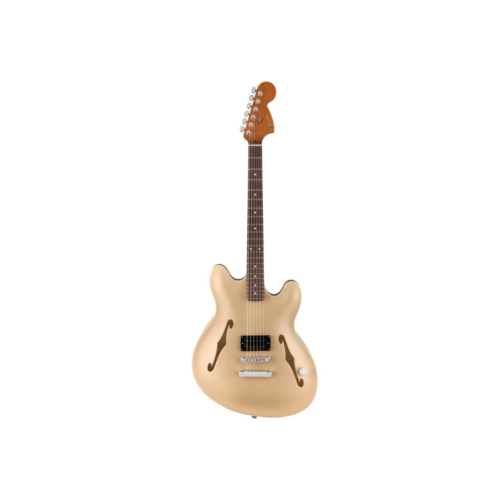Fender Tom DeLonge Starcaster Electric Guitar, RW FB, Shoreline Gold