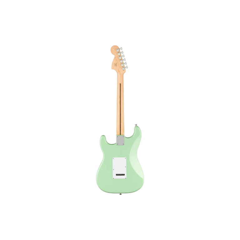 Squier FSR Affinity Series Stratocaster Guitar w/White Pearloid Pickguard, Laurel FB, Surf Green