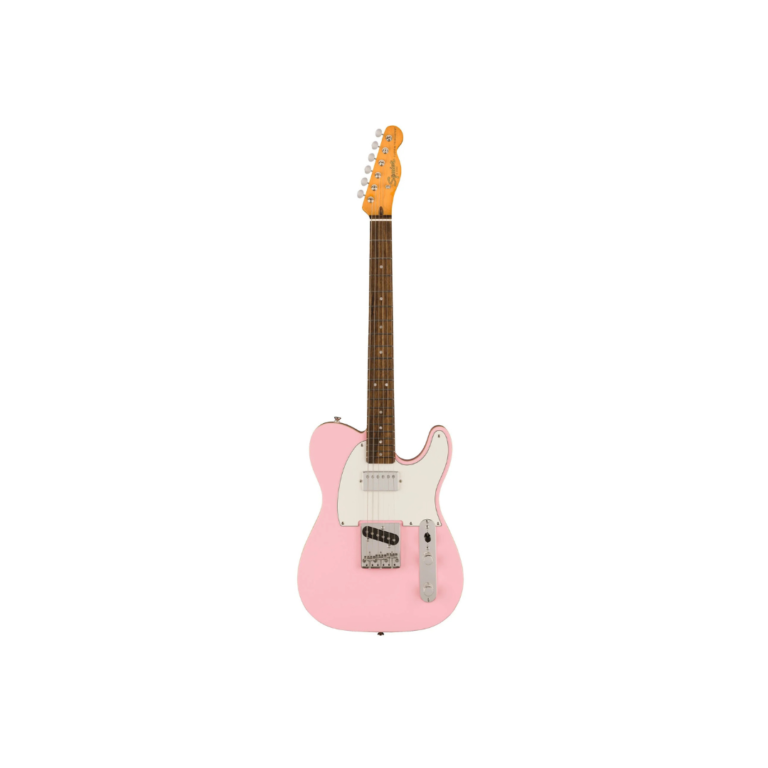 Squier FSR Classic Vibe 60s Custom Telecaster Electric Guitar, Laurel FB, Shell Pink