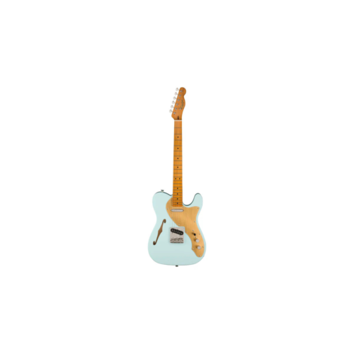 Squier FSR Classic Vibe 60s Telecaster Thinline Electric Guitar, Maple FB, Sonic Blue