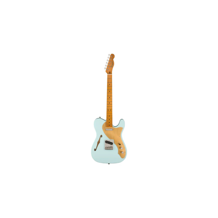 Squier FSR Classic Vibe 60s Telecaster Thinline Electric Guitar, Maple FB, Sonic Blue