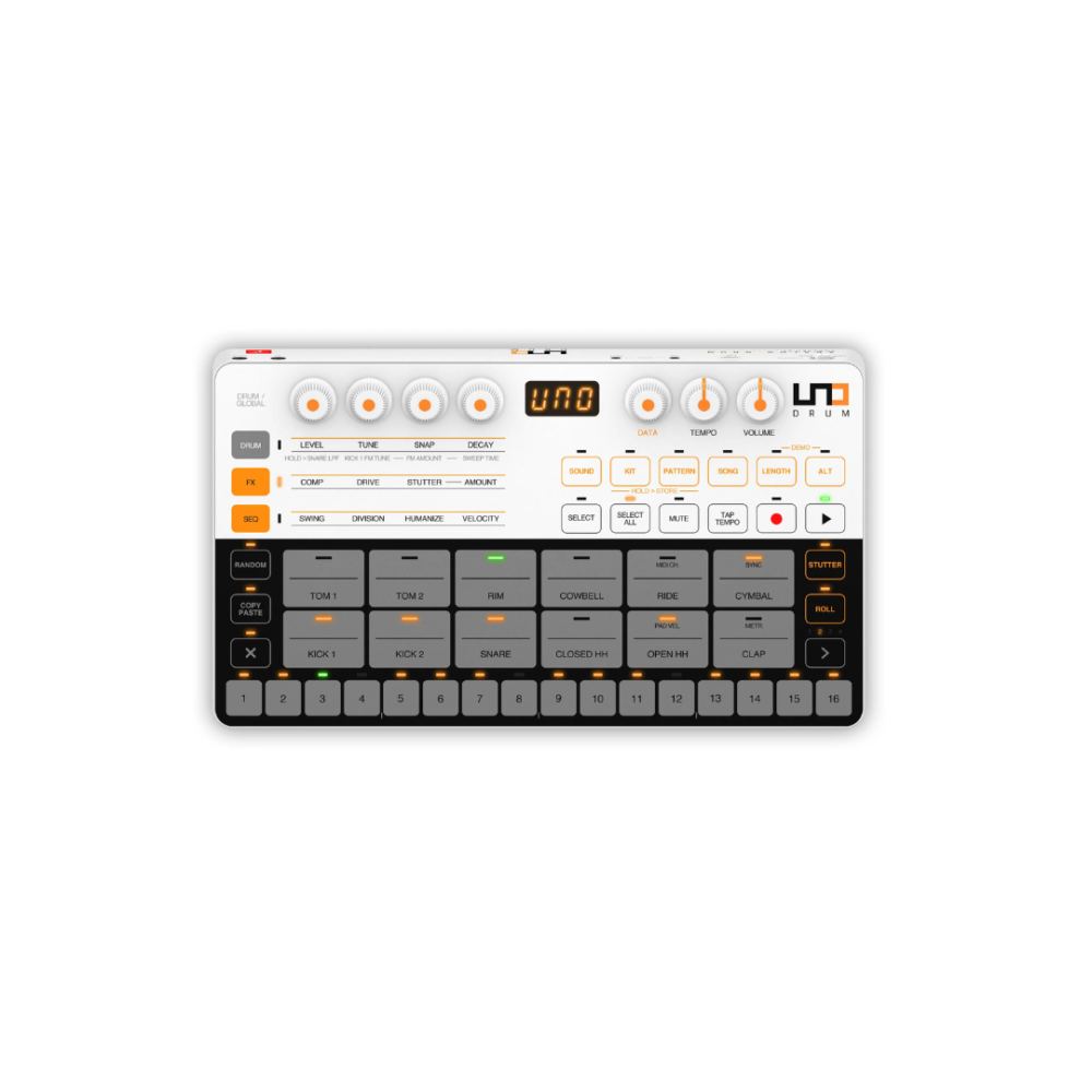 d482fb8f84c755f893a5297e32f98cf7.png Ik Multimedia UNO Drum - Analog / PCM Drum Machine