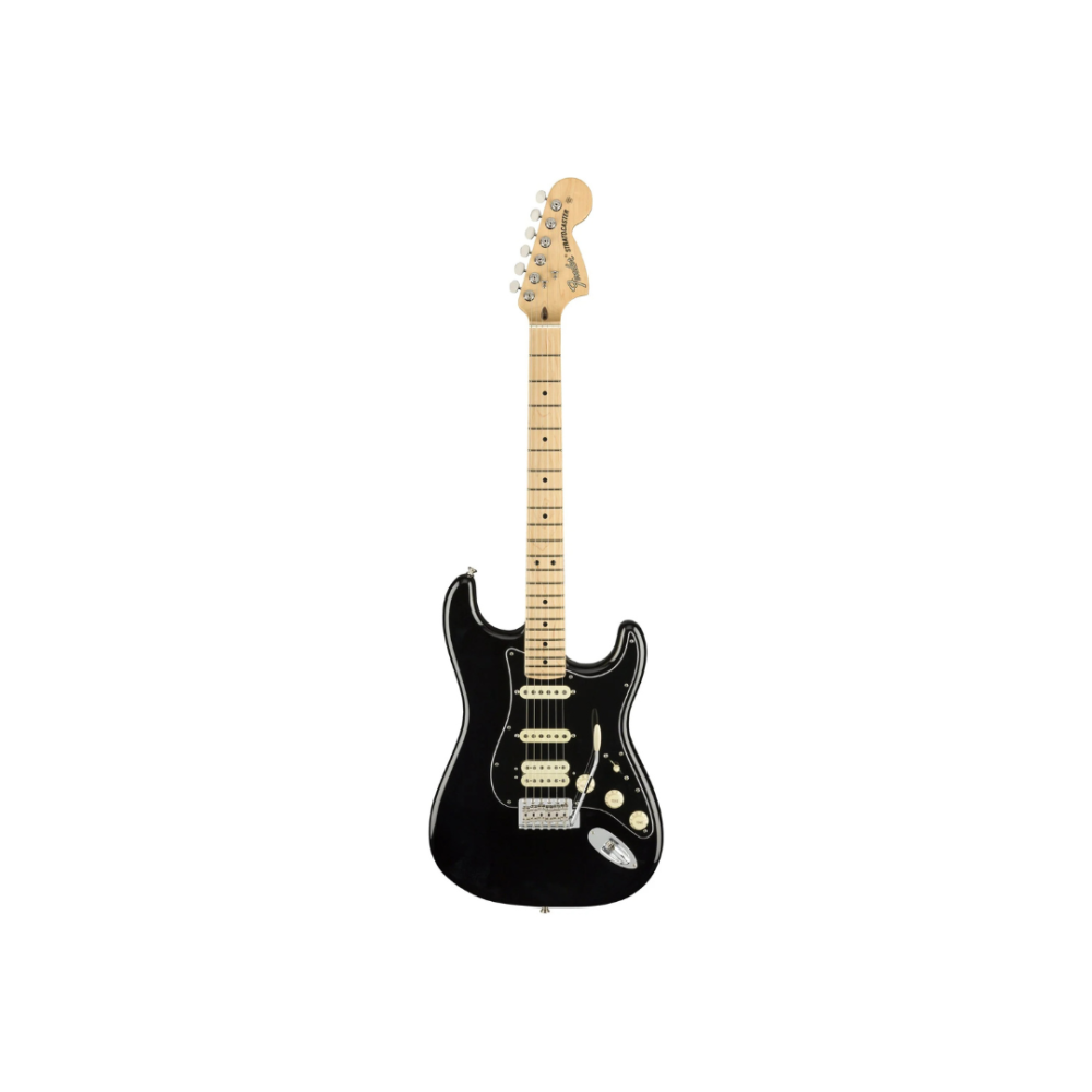 Fender American Performer HSS Stratocaster Electric Guitar – Maple Fingerboard, Black with Humbucker and Single-Coil Pickups