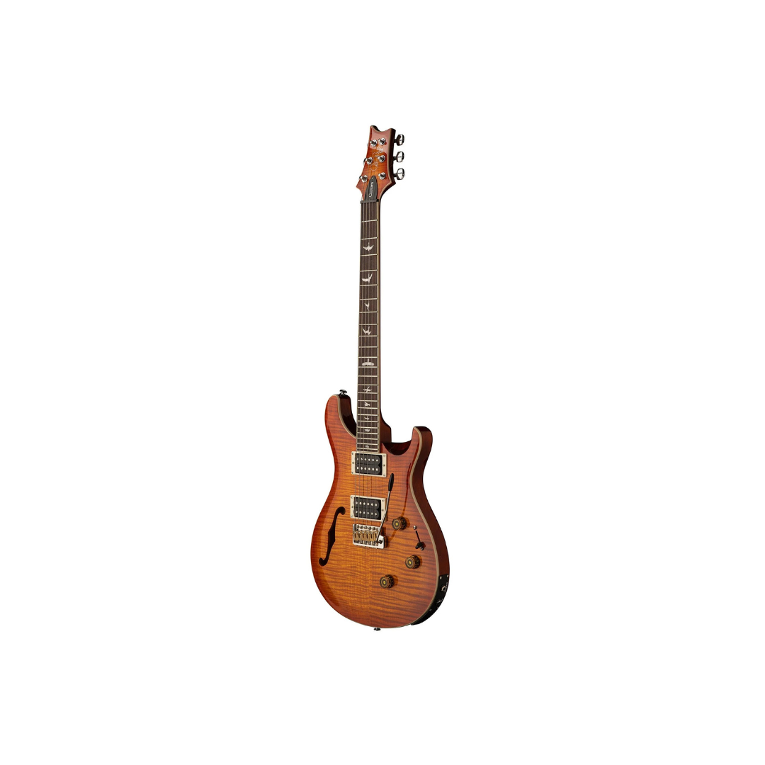 PRS SE Custom 24 Semi-Hollow Piezo – Electric Guitar with Piezo Bridge & Vintage Sunburst Finish