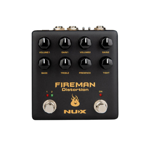 NUX NDS‑5 Fireman – Dual Channel Distortion Guitar Effects Pedal for Dynamic Tone & Powerful Drive