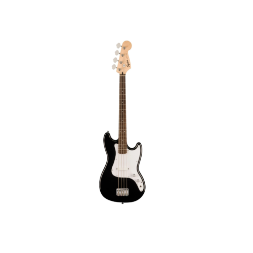 Squier Sonic Bronco Bass Guitar w/White Pickguard, Laurel FB, Black