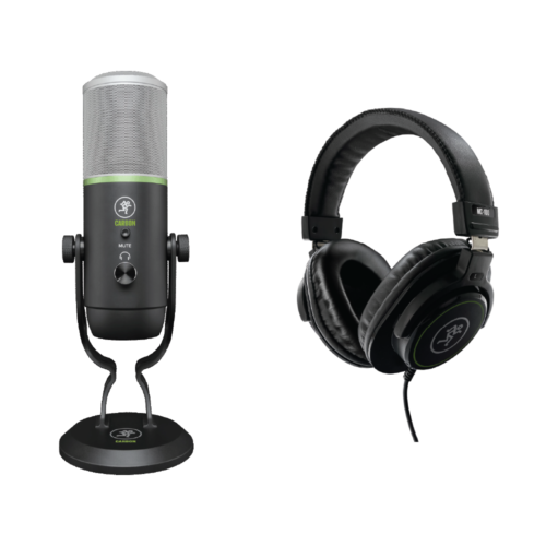 Mackie CARBON USB Condenser Microphone with MC100 Headphones – Podcasting & Livestreaming Bundle (Compact Setup)