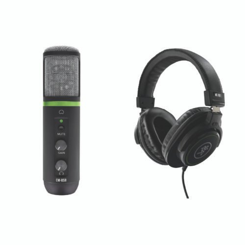 Mackie EM-USB Gaming Streaming Bundle with MC-100 Headphones