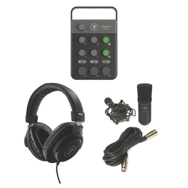 Mackie M•Caster Live – Gaming & Streaming Bundle with EM-91C Microphone and MC-100 Headphones